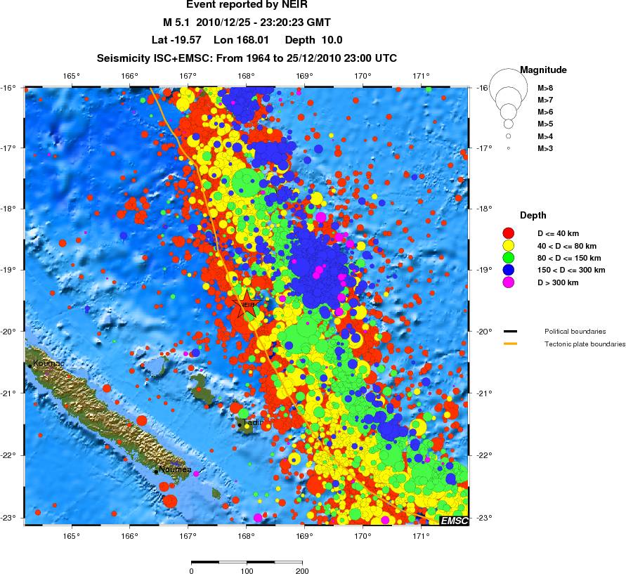 regional historical seismicity