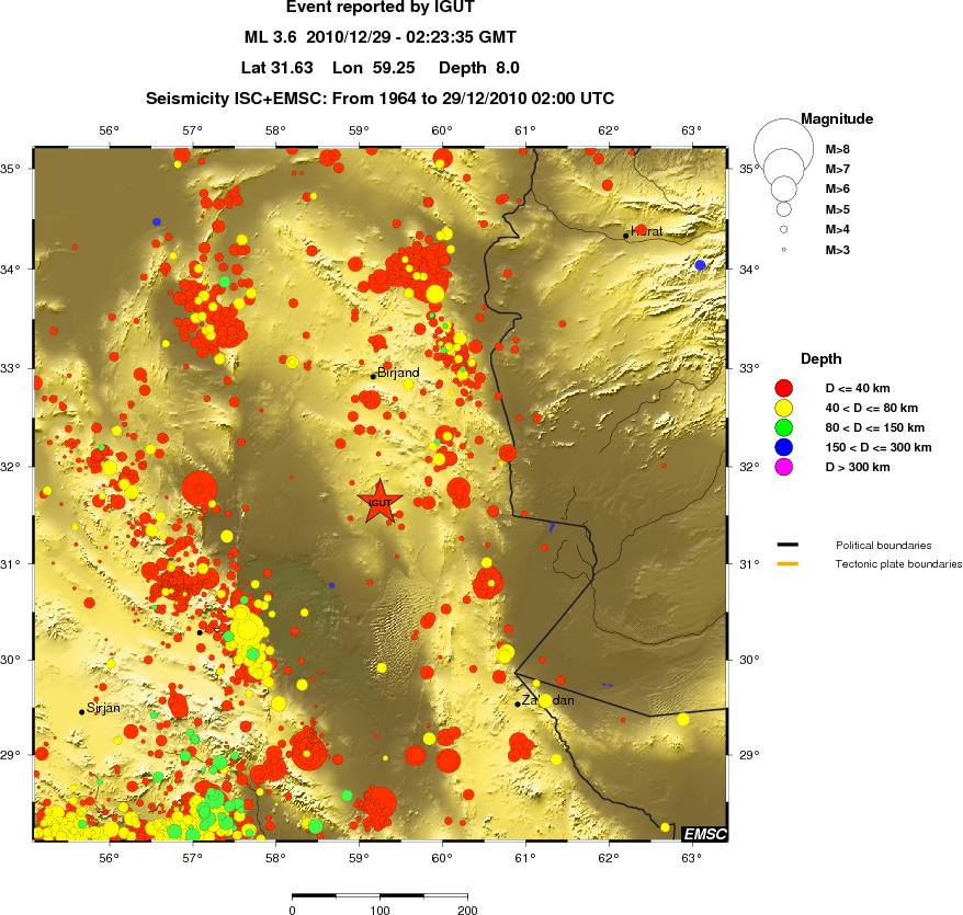 regional historical seismicity