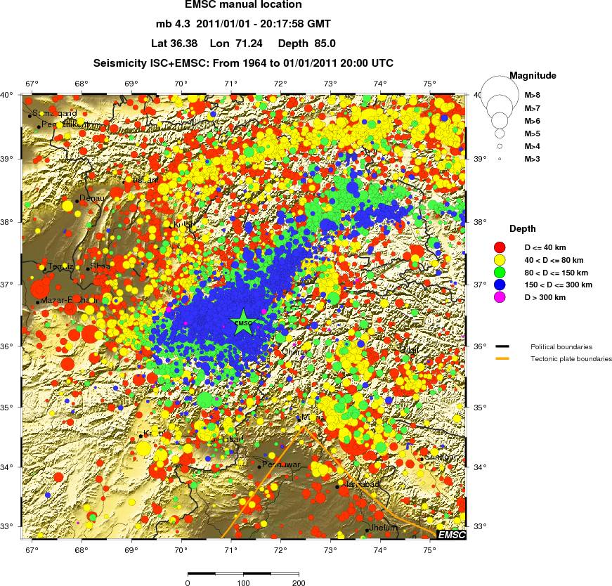 regional historical seismicity