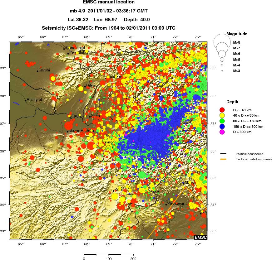 regional historical seismicity