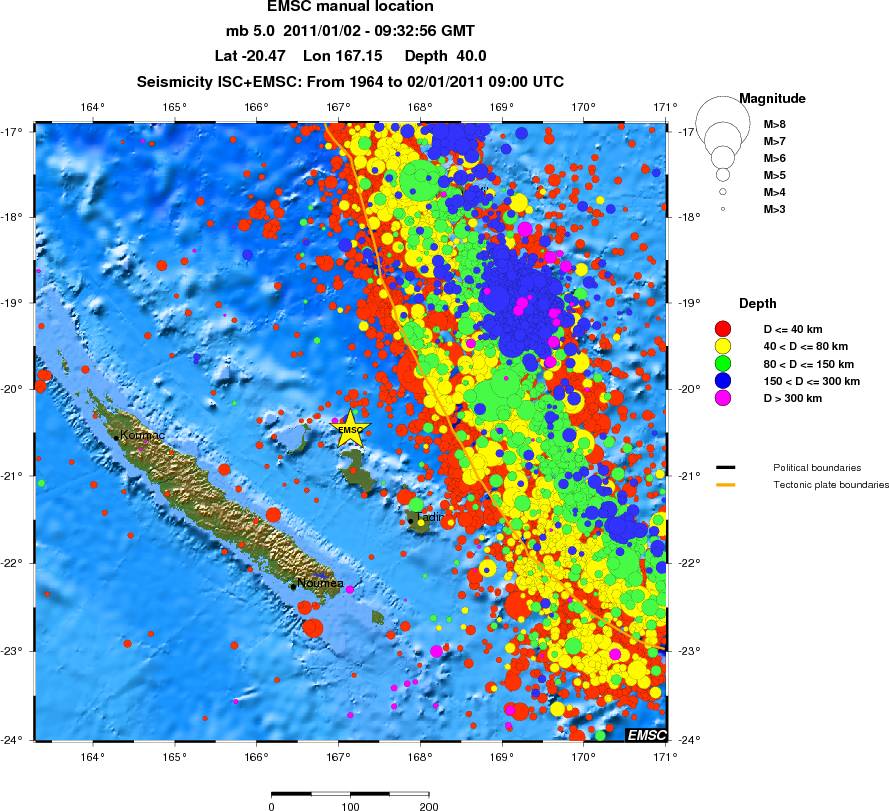 regional historical seismicity