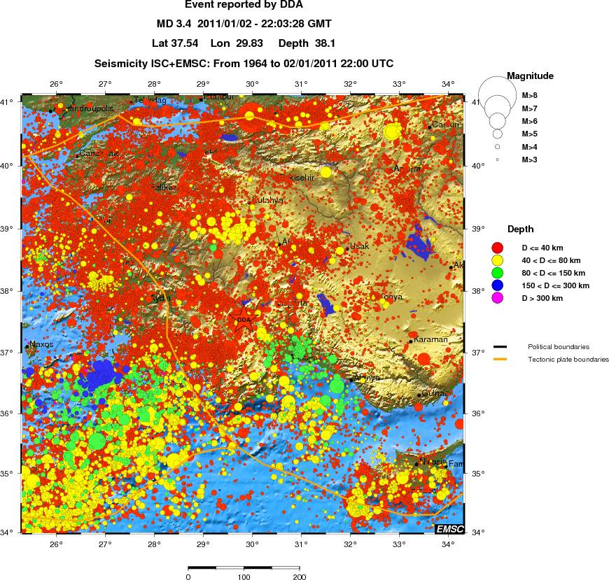 regional historical seismicity