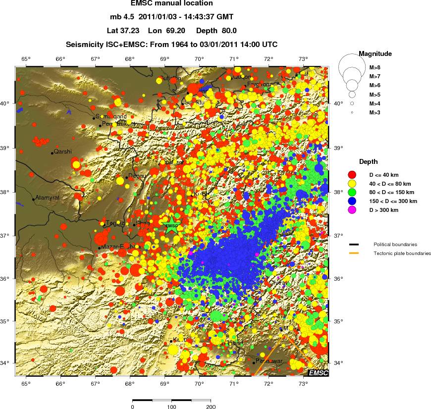 regional historical seismicity