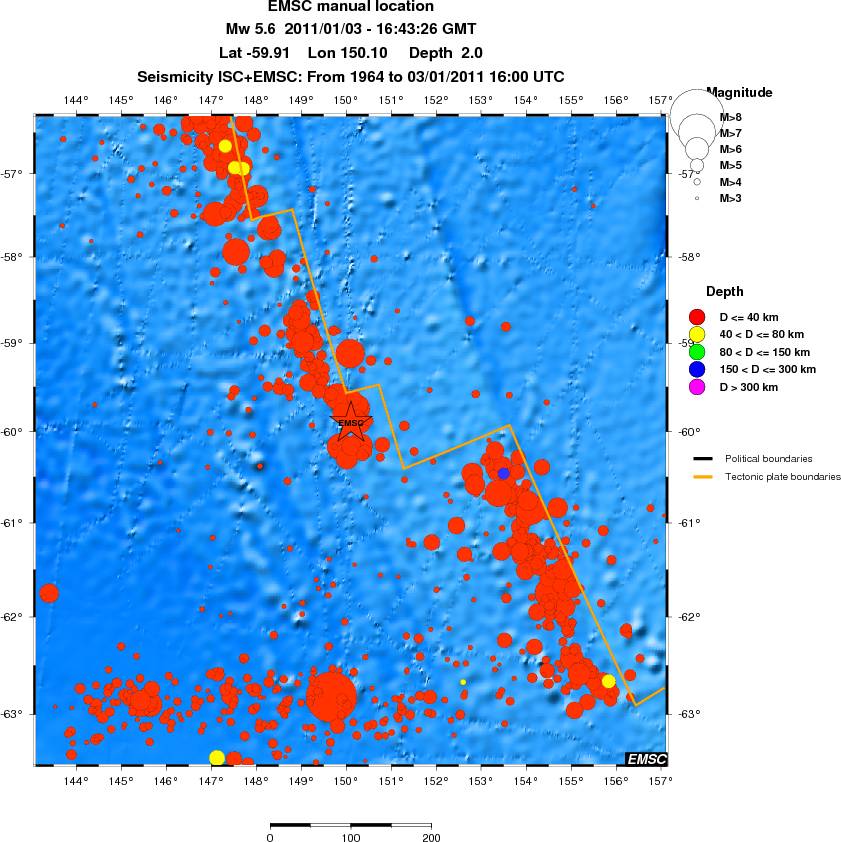 regional historical seismicity