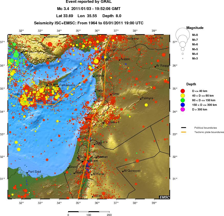 regional historical seismicity