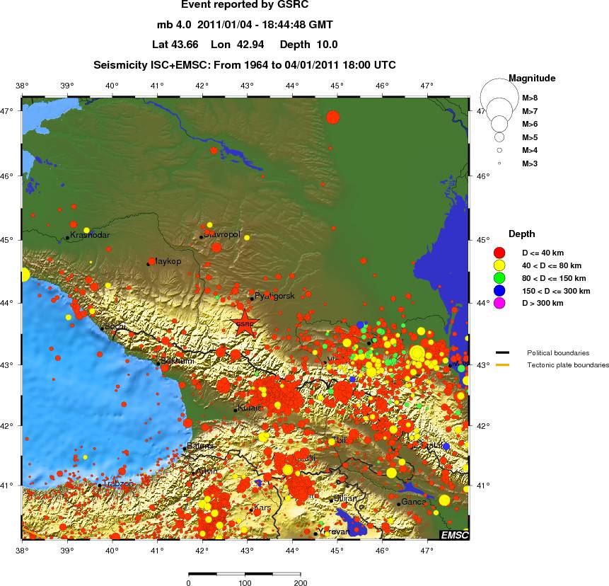 regional historical seismicity