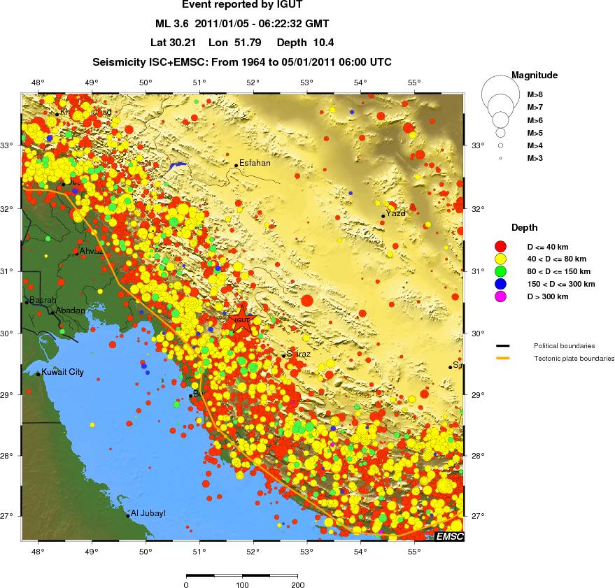 regional historical seismicity