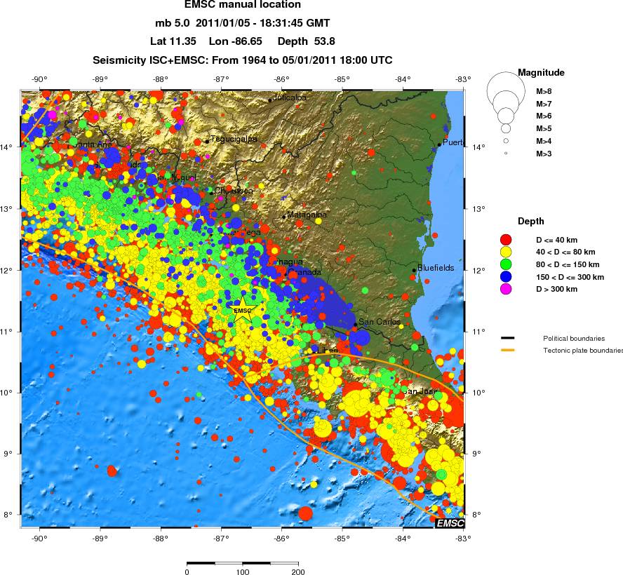 regional historical seismicity