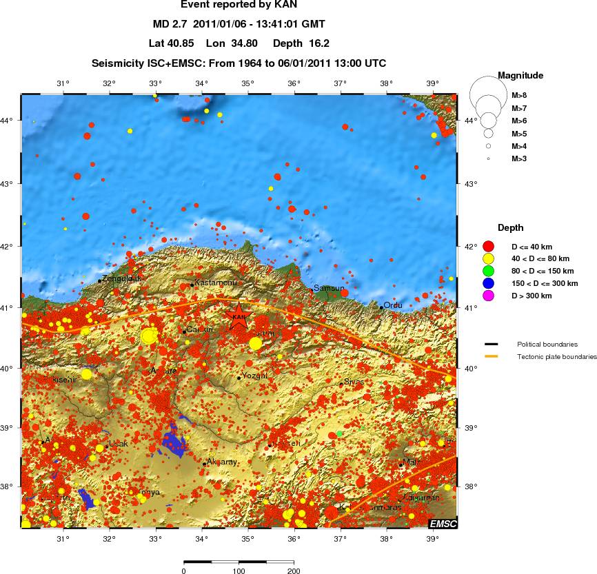 regional historical seismicity