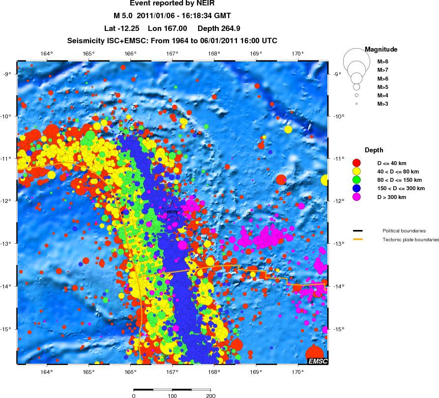 regional historical seismicity