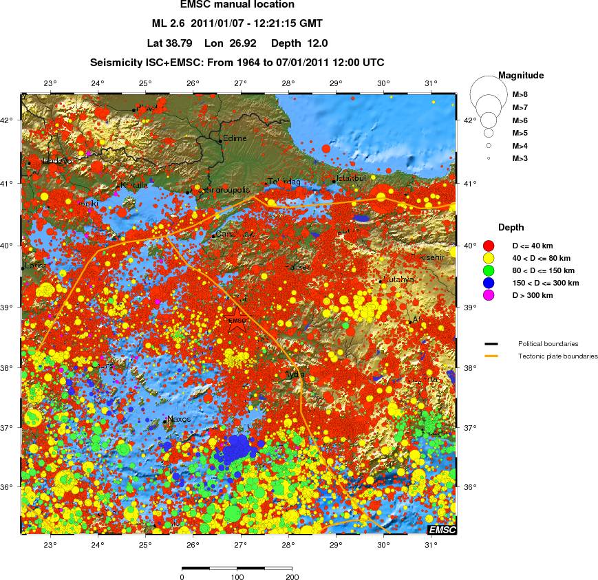 regional historical seismicity