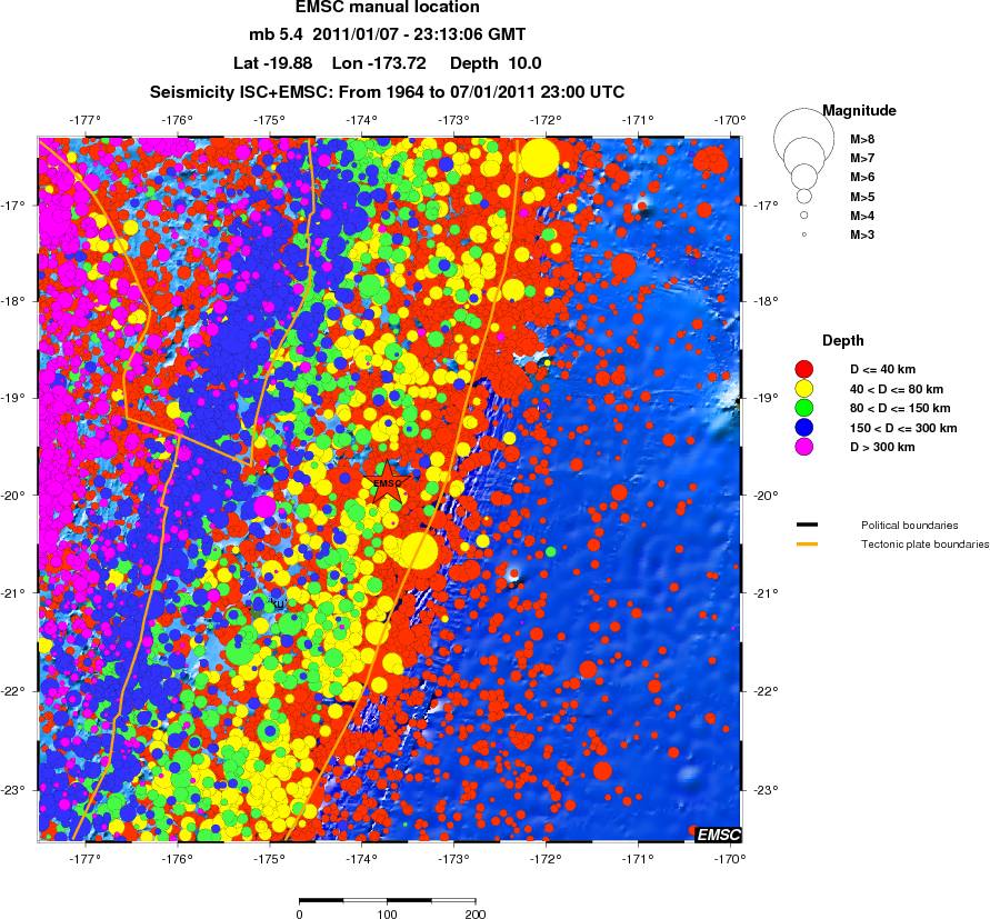 regional historical seismicity