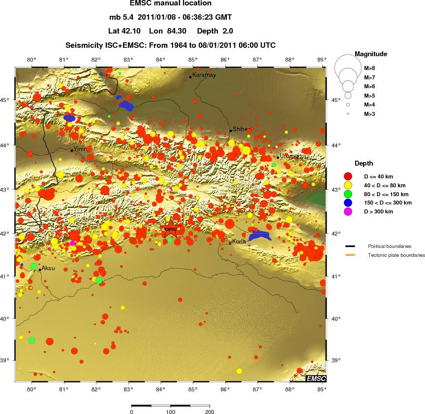 regional historical seismicity