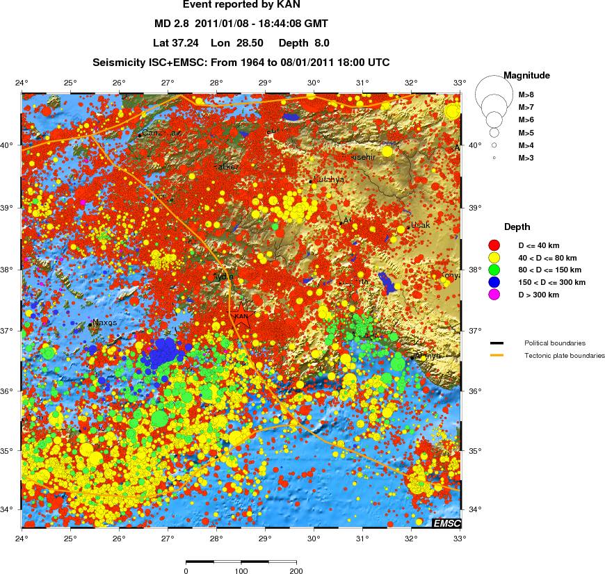 regional historical seismicity