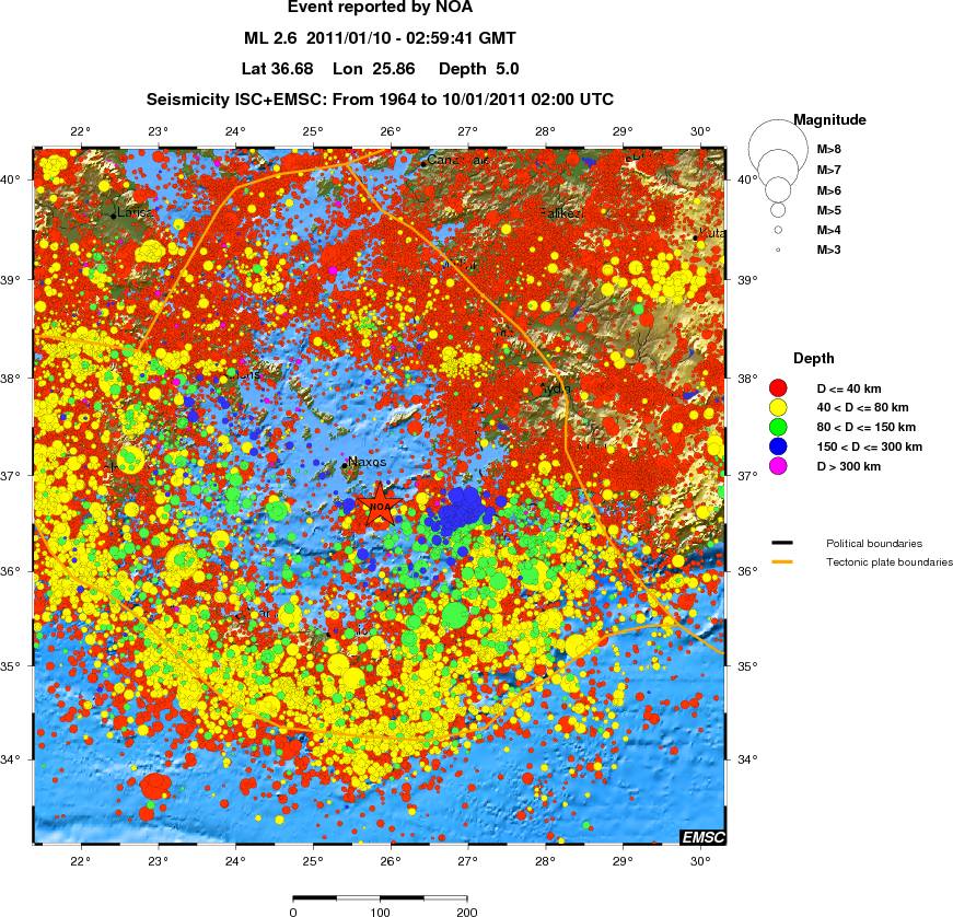 regional historical seismicity