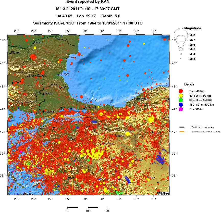 regional historical seismicity