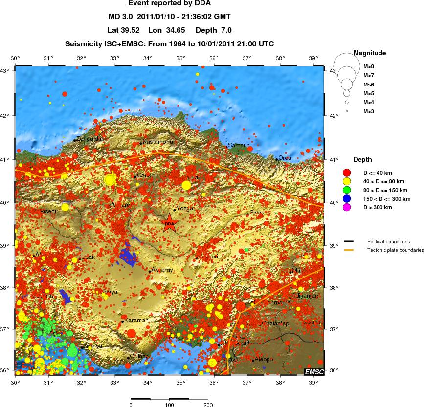 regional historical seismicity
