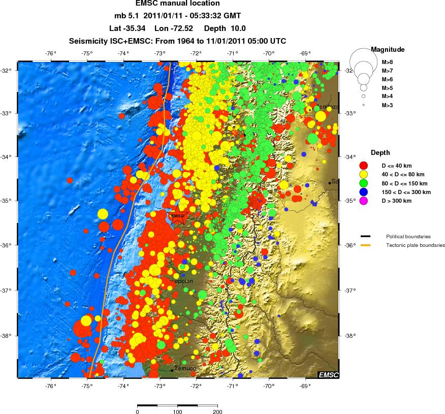 regional historical seismicity