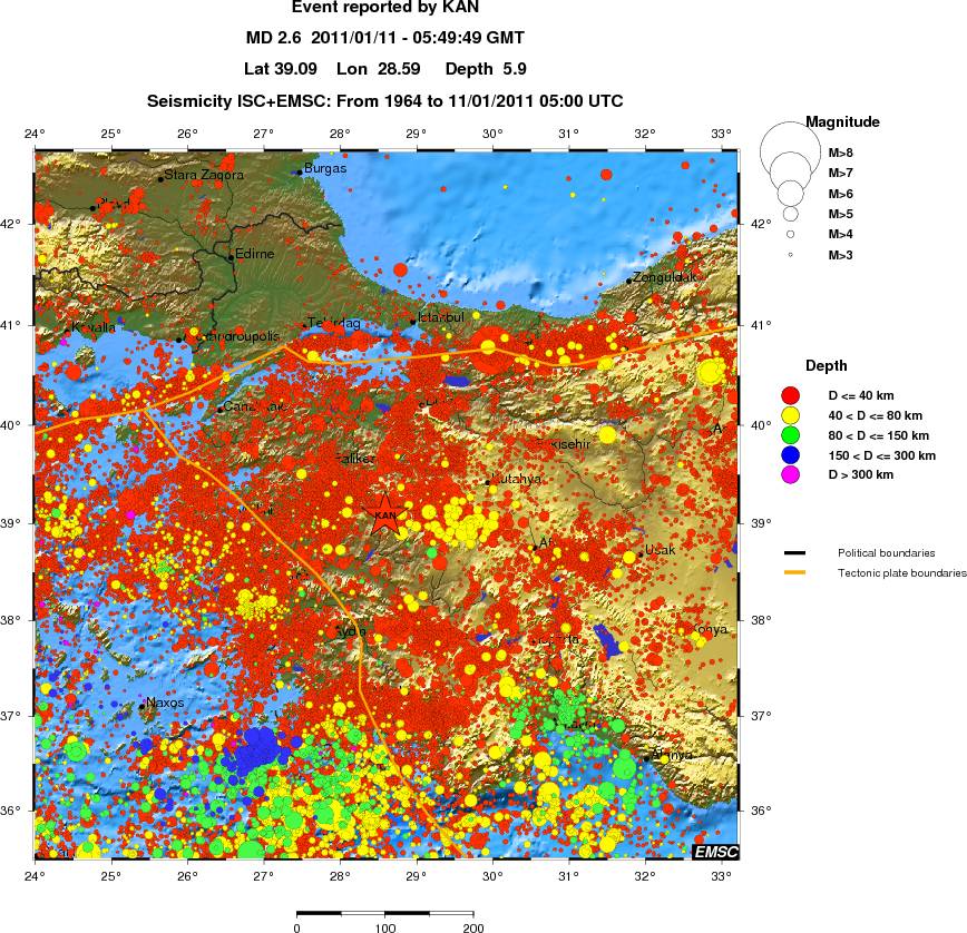 regional historical seismicity