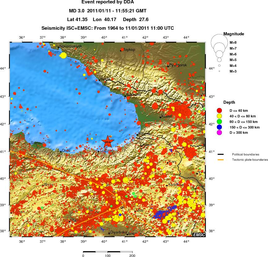 regional historical seismicity