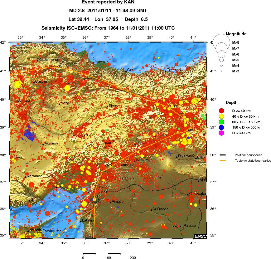 regional historical seismicity