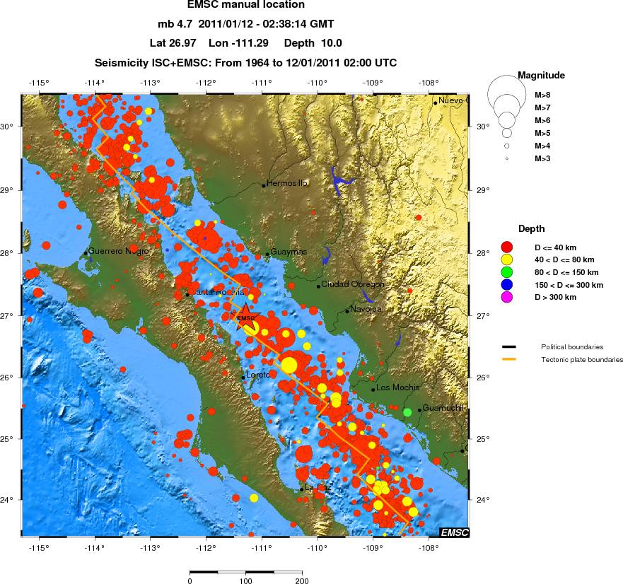 regional historical seismicity