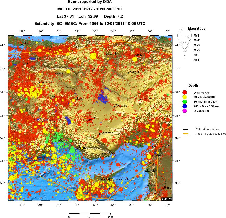 regional historical seismicity