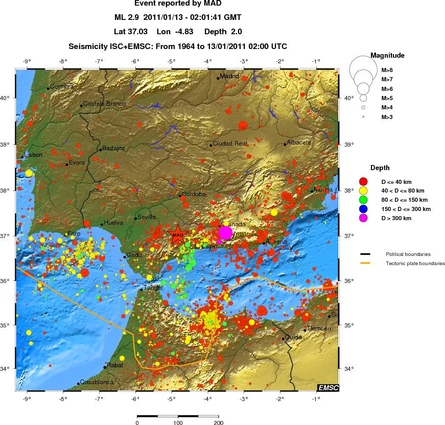 regional historical seismicity