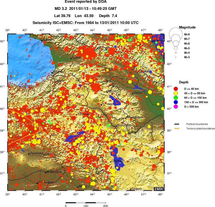 regional historical seismicity