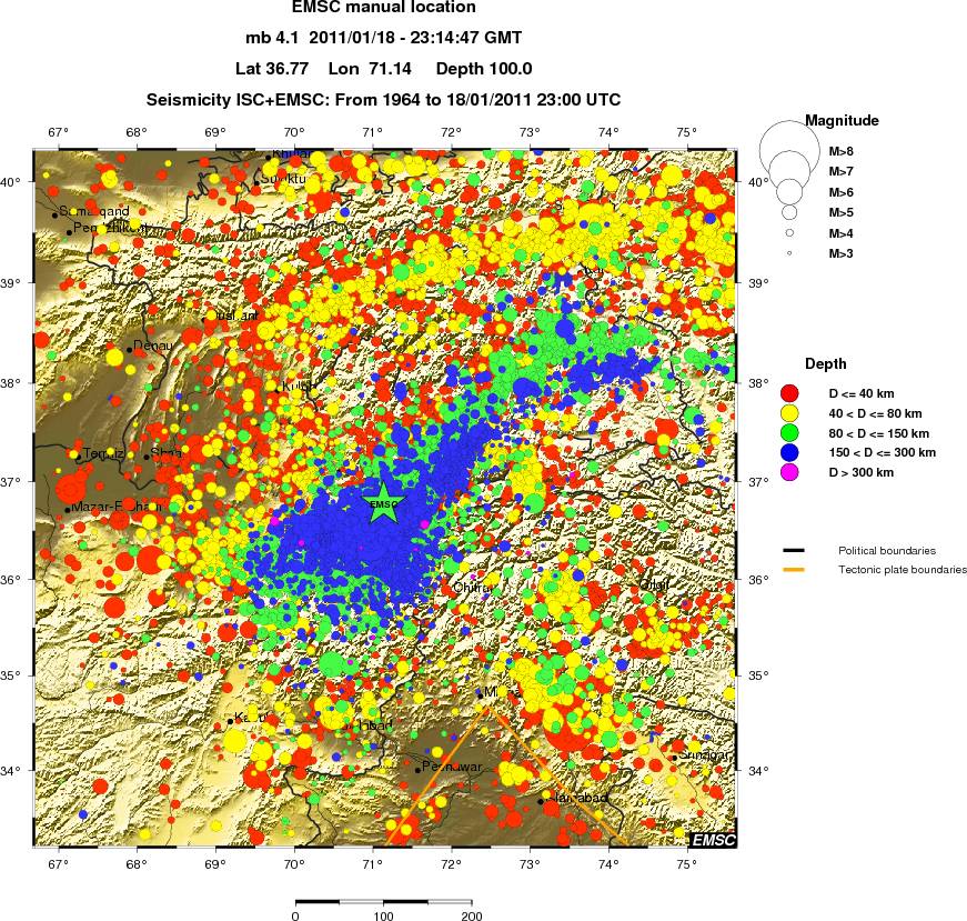 regional historical seismicity