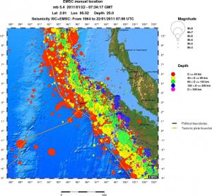 wide historical seismicity