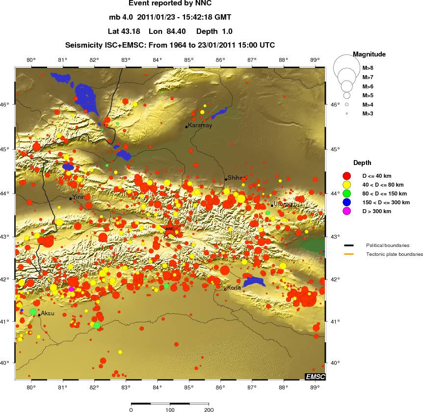 regional historical seismicity
