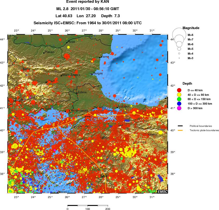 regional historical seismicity