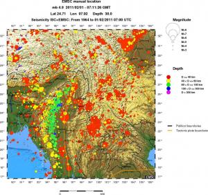 wide historical seismicity