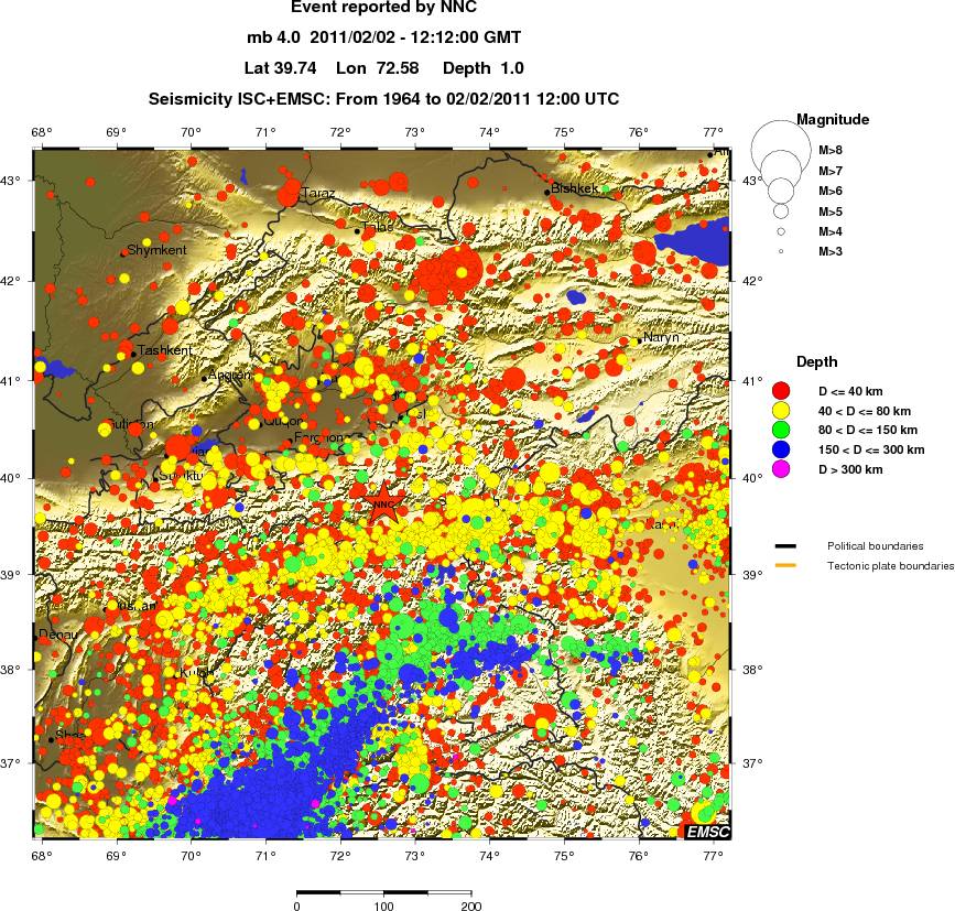 regional historical seismicity