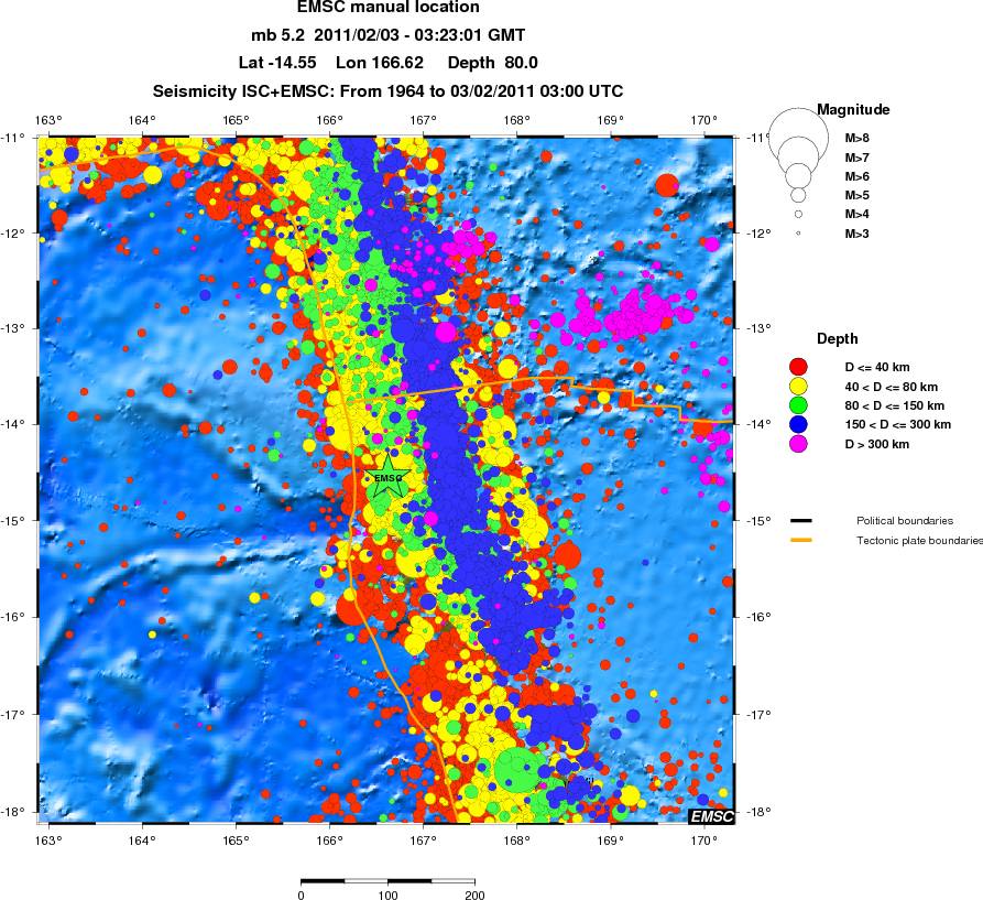regional historical seismicity