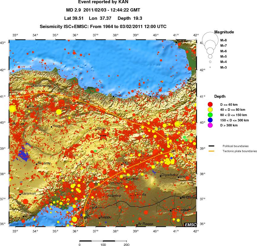 regional historical seismicity