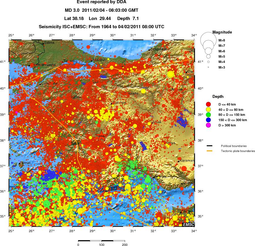 regional historical seismicity