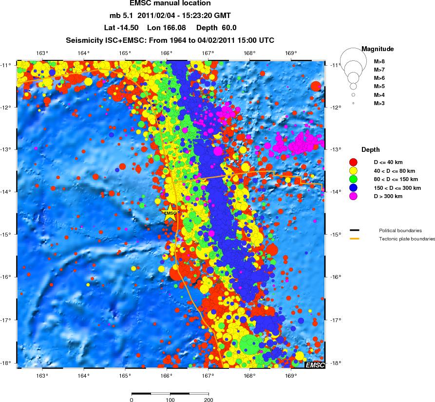 regional historical seismicity