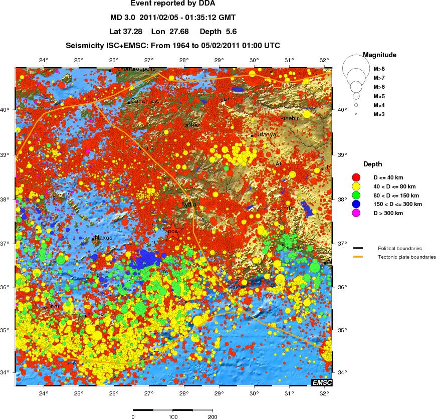 regional historical seismicity