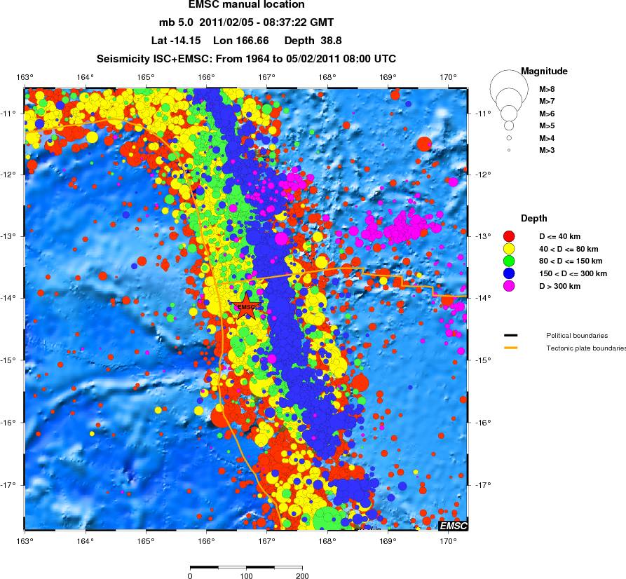 regional historical seismicity