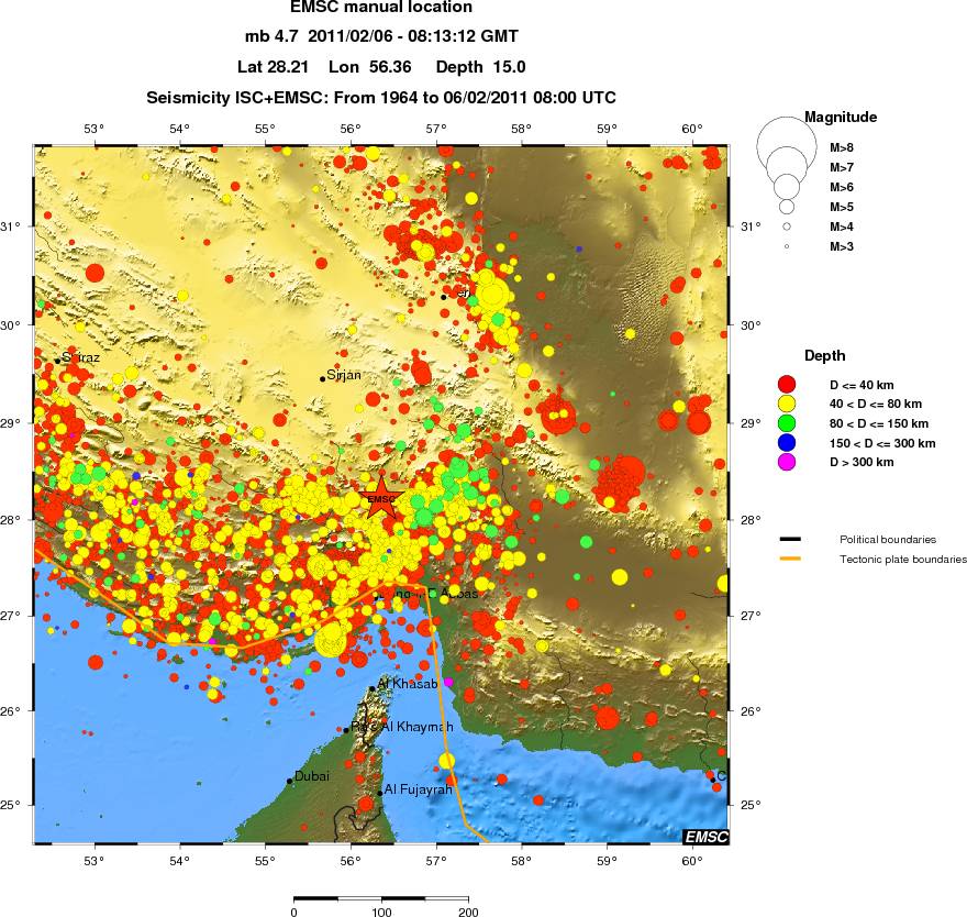 regional historical seismicity