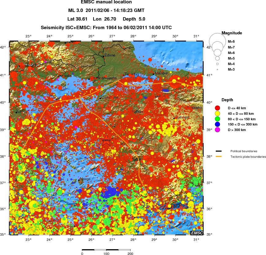 regional historical seismicity