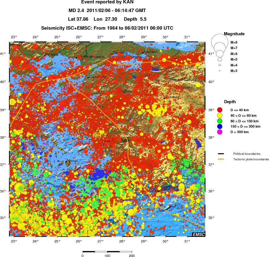 regional historical seismicity