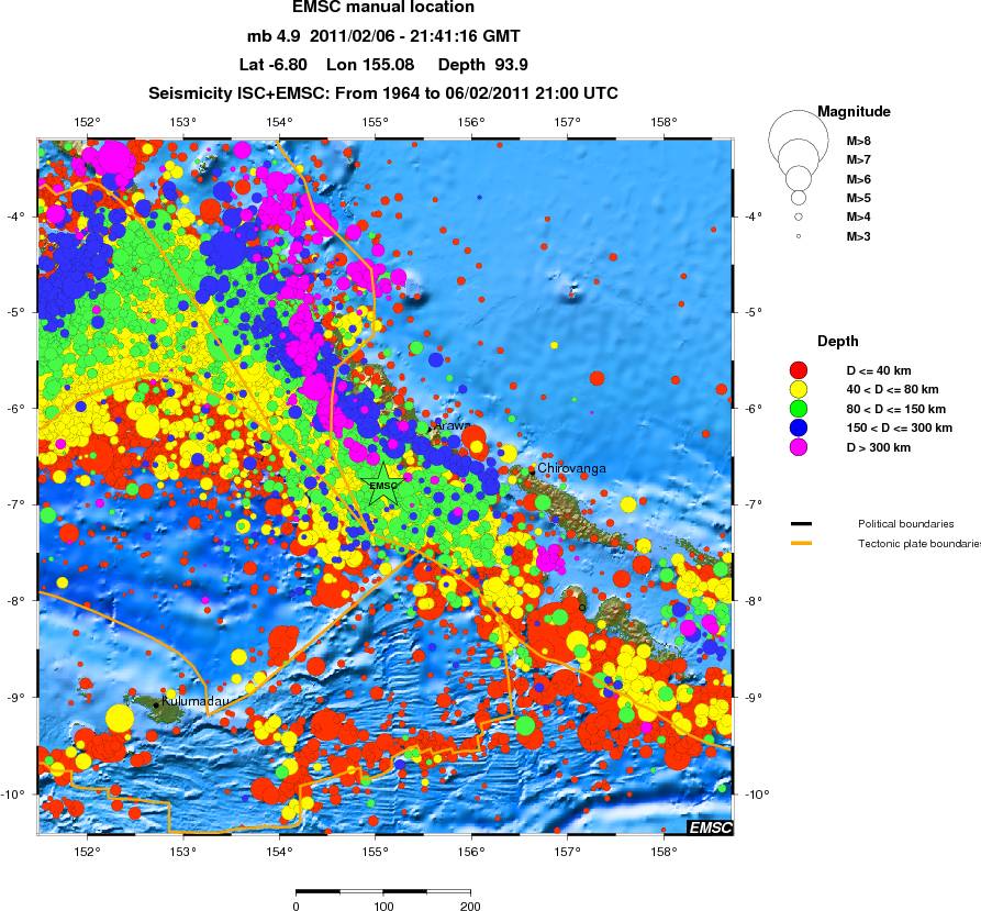 regional historical seismicity