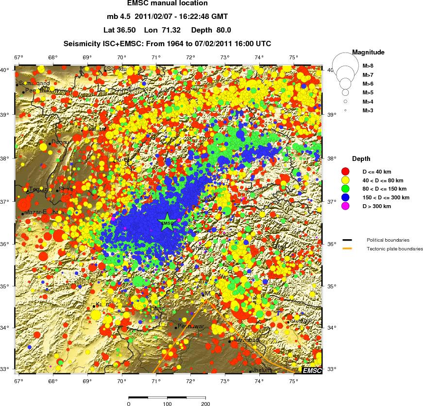 regional historical seismicity