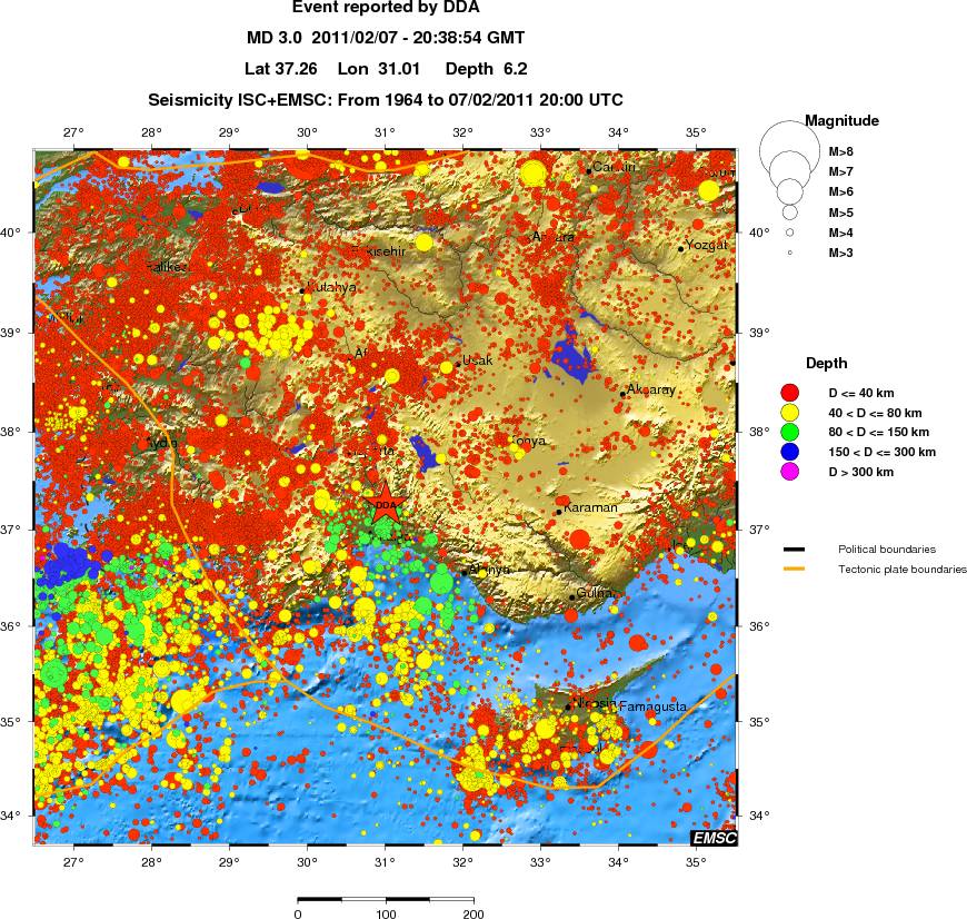 regional historical seismicity