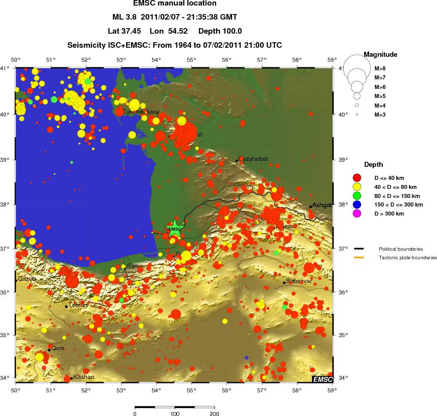 regional historical seismicity