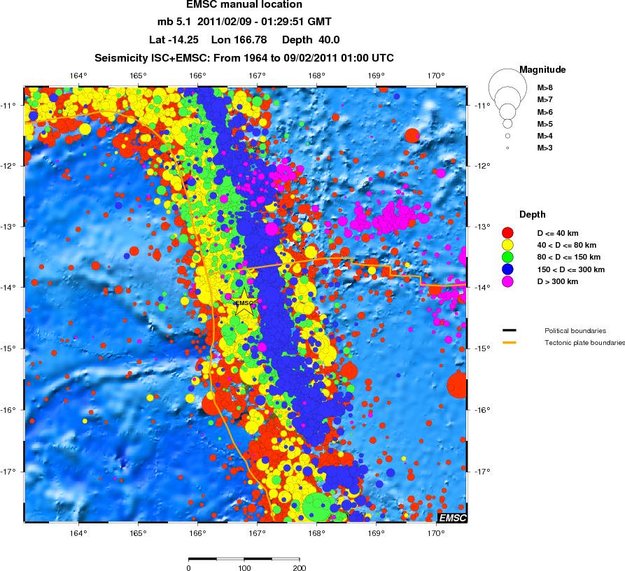 regional historical seismicity