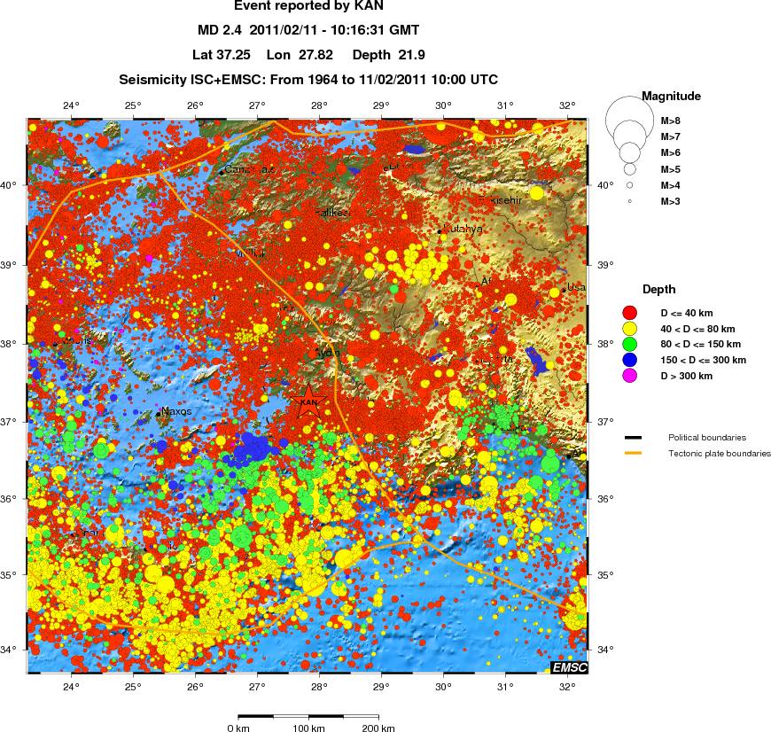 regional historical seismicity